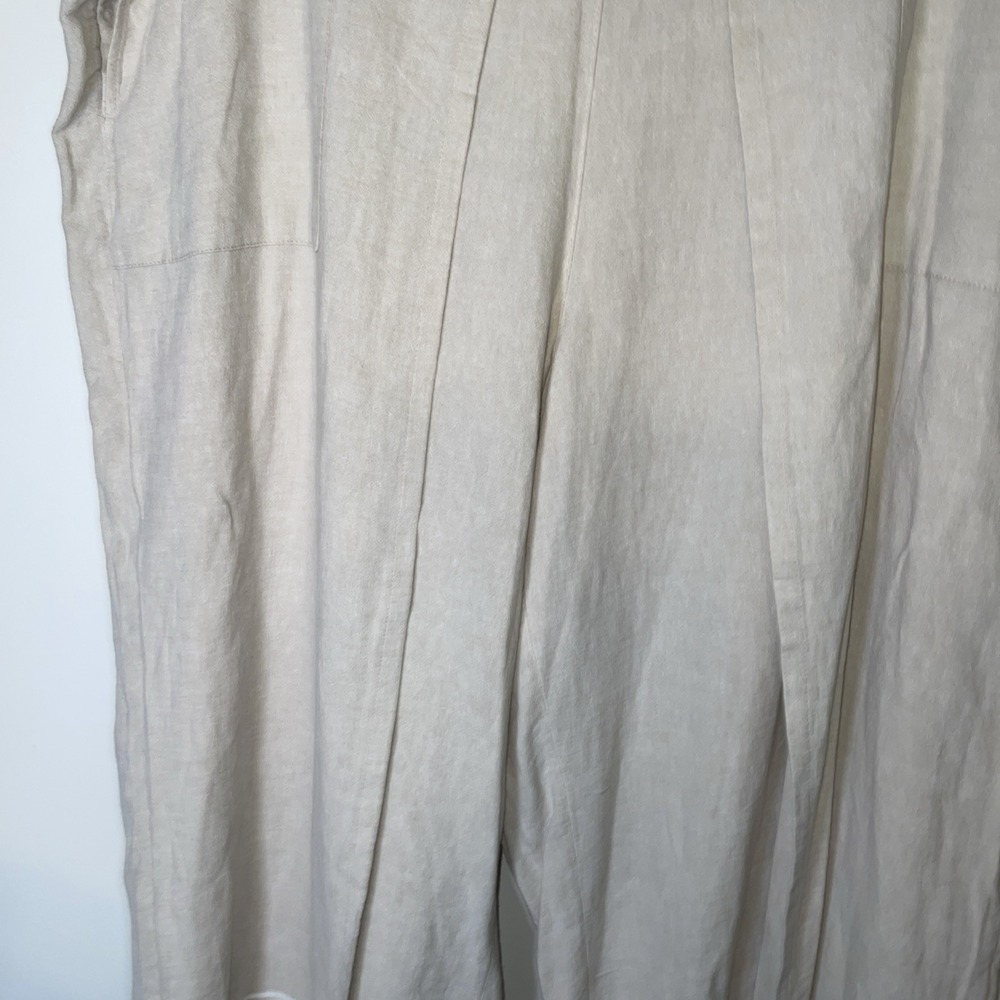 J Jill Pure Jill 3X Culottes Beige Linen Blend Wide Leg Crop Pants NWT Womens - Picture 3 of 11